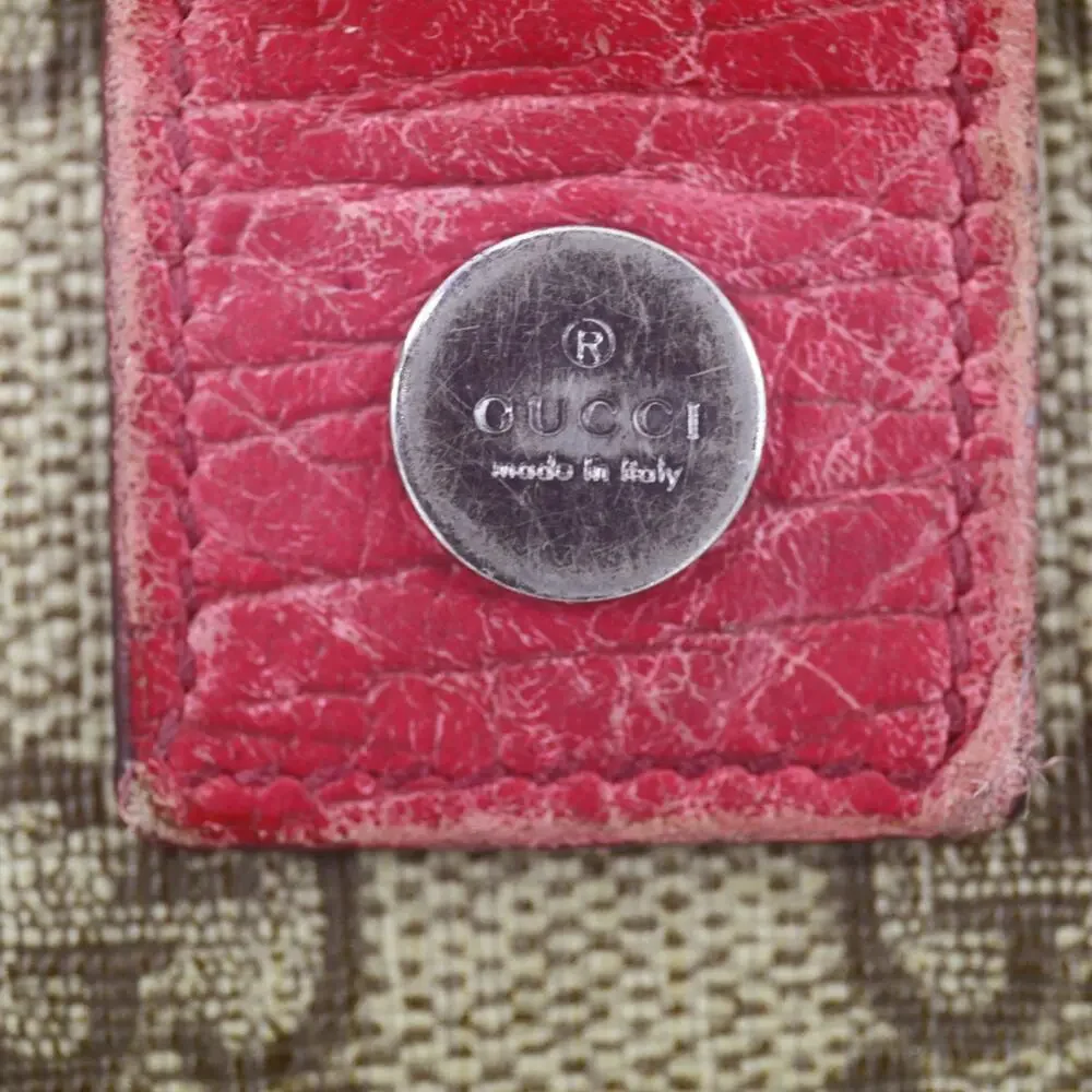 🔴 Gucci Trifold Wallet - GG Supreme Pink - Picture 5 of 9